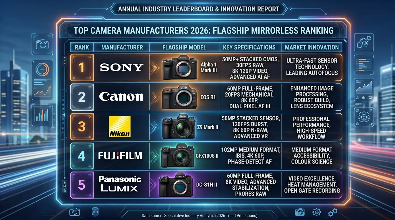 Top 10 Best Camera Manufacturers Ranked in 2026