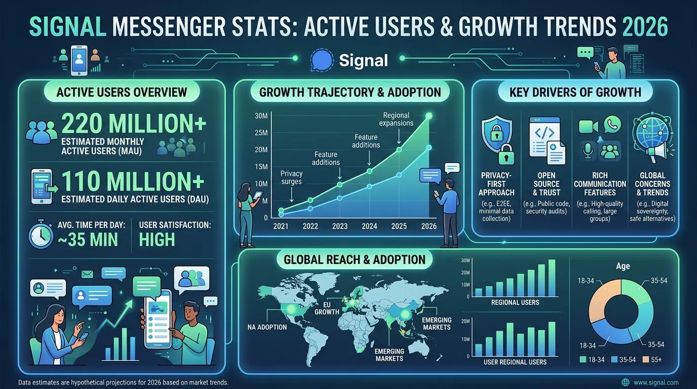 Signal Messenger Stats: Active Users & Growth Trends 2026