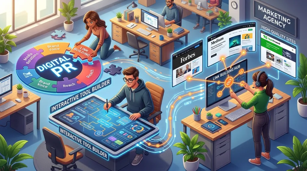 A team of digital marketers building high-quality link-worthy assets and executing digital PR link-building strategies.
