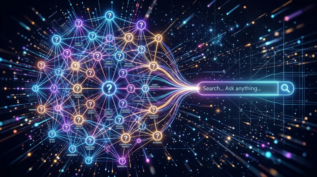 AI neural network processing question-based content for generative engine optimization.