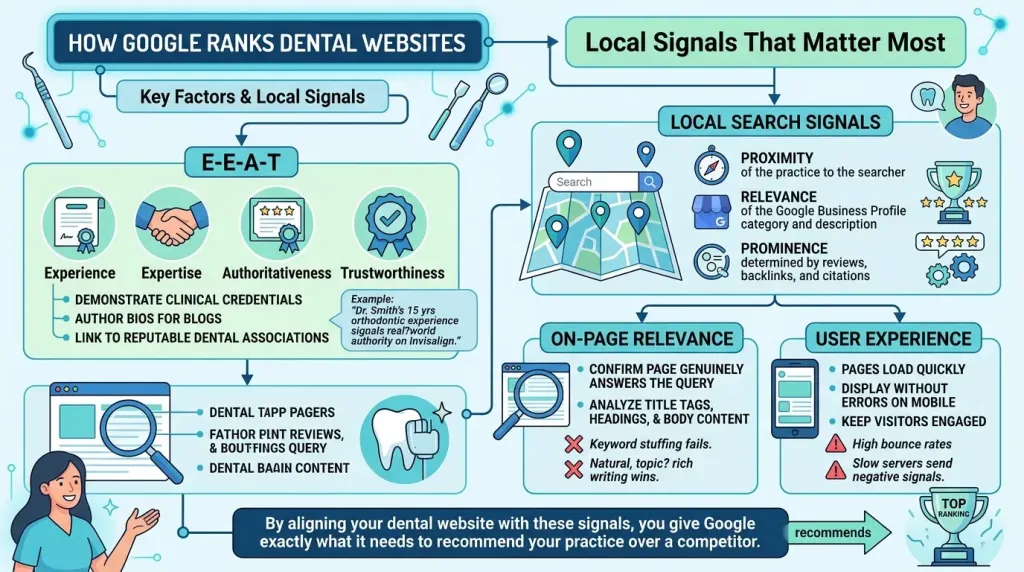 How Google Ranks Dental Websites