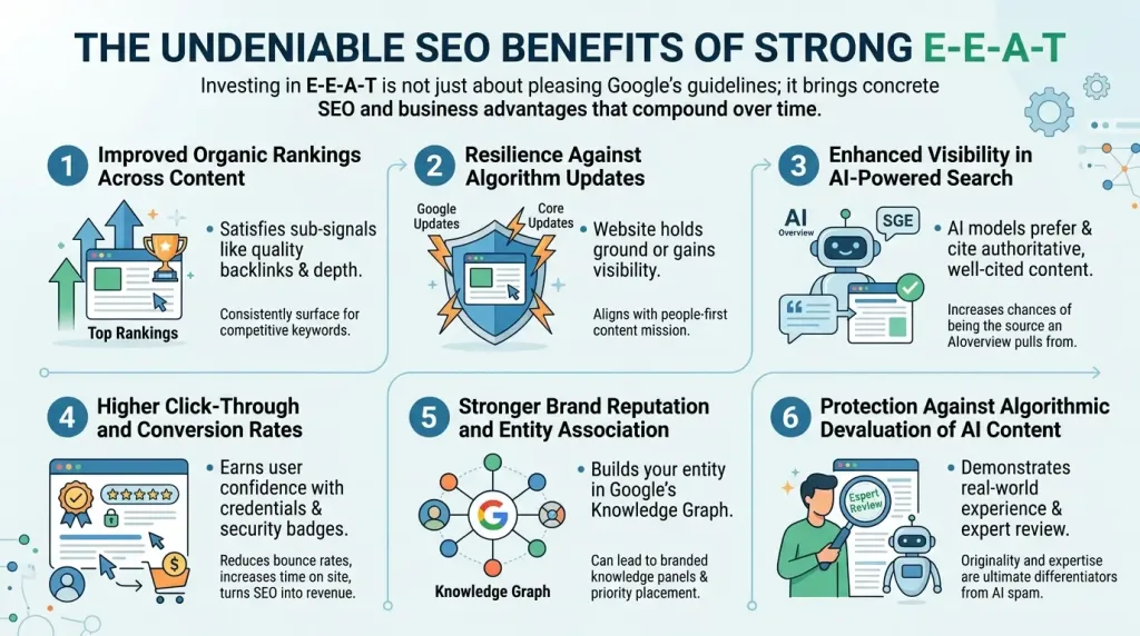 The Undeniable SEO Benefits of Strong E-E-A-T