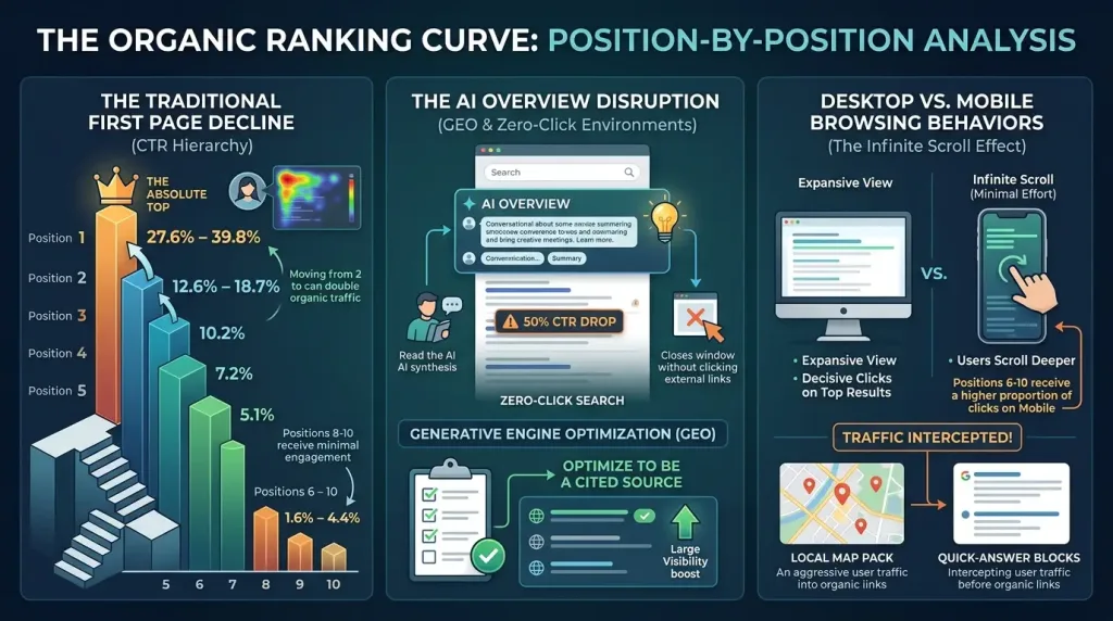 The Organic Ranking Curve: Position-by-Position Analysis