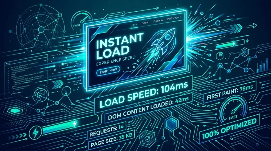 Diagram illustrating Largest Contentful Paint LCP web loading metric.