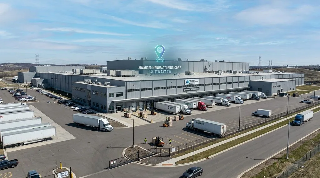 Exterior view of an industrial manufacturing plant representing local B2B search presence.
