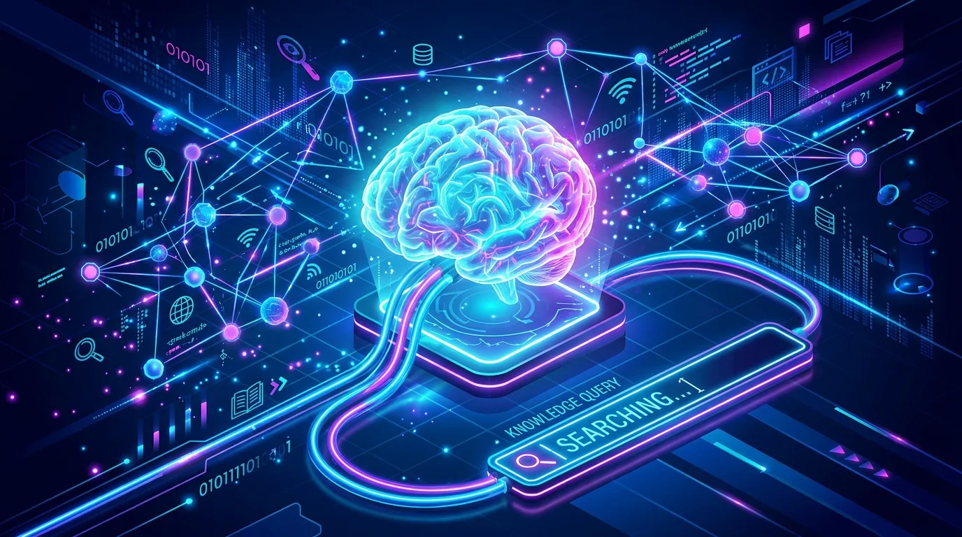 Abstract digital illustration representing the RankBrain machine learning search algorithm.