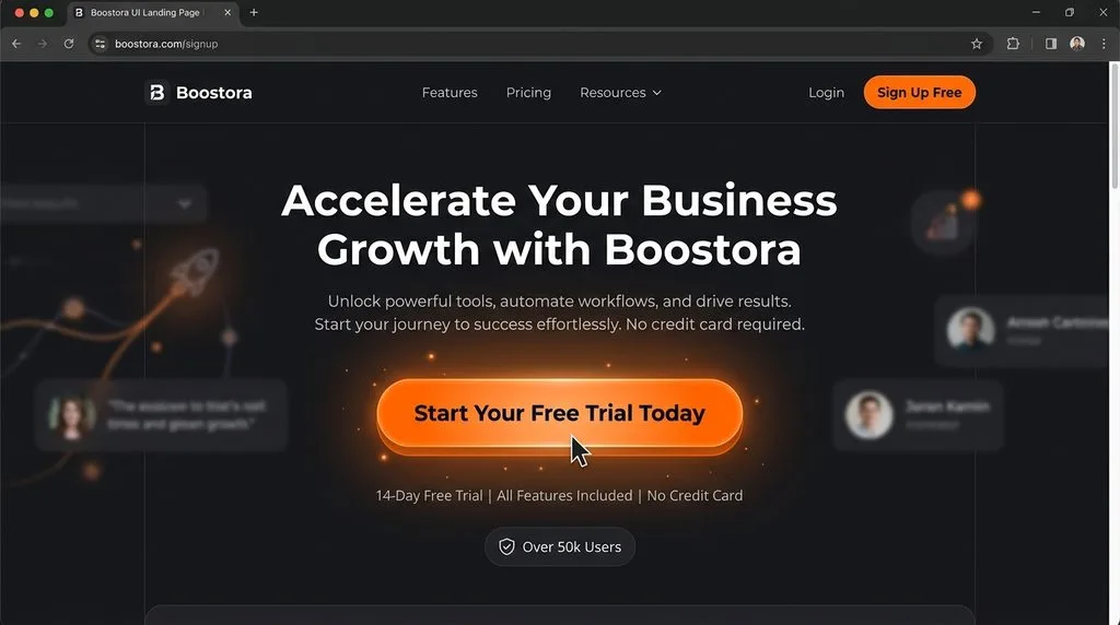 Example of a high-visibility action-oriented call to action CTA button on a modern website.